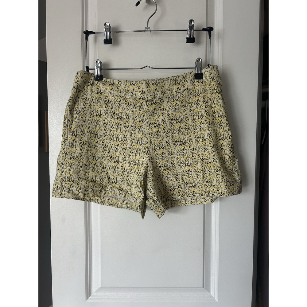 Margaret M Slimming Shorts Yellow Geometric Print Size XL Stretchy